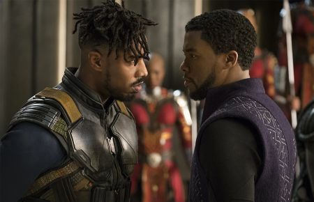 Erik Killmonger face to face against T'Challa